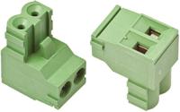 282805-2 TE Connectivity, 5mm Pitch, Buchanan, 2 Way, Right Angle, Pluggable Terminal Block, Plug, Cable Mount, Screw