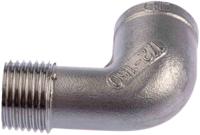 499-3322 RS PRO Stainless Steel Pipe Fitting, 90° Circular Elbow, Female R 1/2in x Male R 1/2in