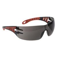 171-6808 Portwest Safety Glasses, Black/Grey Polycarbonate Lens, Vented