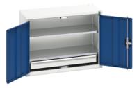 1692910311 Bott 2 Door, 1 Drawer Steel Cupboard, 800 x 350 x 600mm