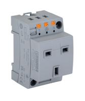 0804063 Phoenix Contact Poland Mains Sockets, 13A Grey, DIN Rail Mount Polyamide, 250 V