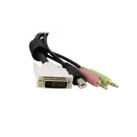 dvid4n1usb6 StarTech.com Male 3.5mm Stereo Jack x 2; DVI-D Dual Link; USB A to Male 3.5mm Stereo Jack x 2; DVI-D Dual Link; USB B