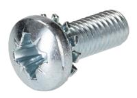 278-786 RS PRO M6 x 16mm Zinc Plated Steel Pan Head Sems Screw, External Tooth Washer