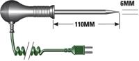 342-8855 RS PRO K Needle Temperature Probe, 100mm Length, 6mm Diameter, +250 °C Max