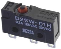 d2sw-01h Omron Pin Plunger Micro Switch, Solder Terminal, 100 mA @ 30 V dc, SPDT, IP67