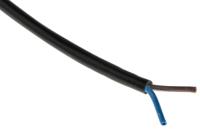 491-908 RS PRO 2182Y 0.75 mm² 2 Core Power Cable, H03VV-F, Black PVC, 100m