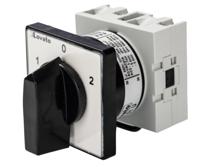 gx2051u Lovato, 1P 3 Position 60° Changeover Cam Switch, 690V (Volts), 20A, Short Black Handle Actuator