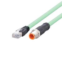 evc937 ifm electronicEVC, 6m Cat5e, Green M12 to Male RJ45 Male, Shielded, Terminated Polyurethane Sheath
