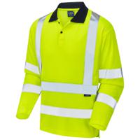 p05-y-xl Leo Workwear P05-Y-LEO Yellow Unisex Hi Vis Polo Shirt, XL