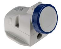 5181653t Scame IP66, IP67 Blue Wall Mount 2P + E Industrial Power Socket, Rated At 16A, 230 V