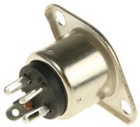 nys324 REAN Products, NYS 3 Pole Din Socket, 2A, Female, Chassis Mount