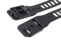 115-28590-softfix-xl-tpu-bk HellermannTyton Cable Tie, Releasable, 580mm x 28 mm, Black TPU, Pk-3