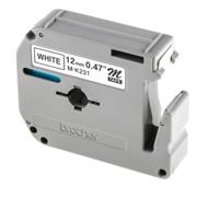 mk231bz Brother Black on White Label Printer Tape, 8 m Length, 12 mm Width