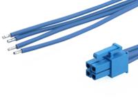 2262452044 Molex 4 Way Female Crimped Terminal to 4 Way Male Pigtail Wire to Board Cable Assembly, 600mm
