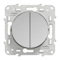s530216 Schneider Electric Grey Push Button Light Switch, 1 Gang, Odace