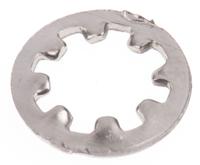 187-0591 RS PRO A2 304 Stainless Steel Internal Tooth Shakeproof Washer, M5, DIN 6797J