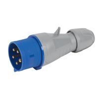 555236 Legrand, P 17 Tempra Pro IP44 Blue 3P + N + E Industrial Power Plug, Rated At 32A, 250 V No