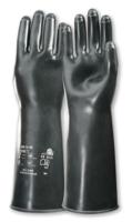089808111x Honeywell Safety Butoject 898 Black Cotton Flock Butyl Work Gloves, Size 8