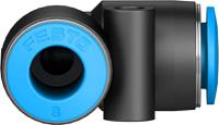 qsl-8 Festo QSL Series Elbow Tube-toTube Adaptor, Push In 8 mm to Push In 8 mm, Tube-to-Tube Connection Style, 153072
