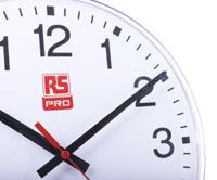 440-9568 RS PRO White Analog Wall Clock, 300mm Diameter