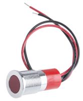 703-8945 RS PRO Red Panel Mount Indicator, 24V dc, 14mm Mounting Hole Size, Lead Wires Termination, IP67