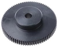 521-6389 RS PRO Steel 80 Teeth Spur Gear, 1 Module, 10mm Bore Diam, 80mm Pitch Diam, 40mm Hub Diam
