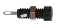 930308100 Hirschmann Test & Measurement Black Female Banana Socket, 2mm Connector, Solder Termination, 6A, 60V dc, Nickel, Tin