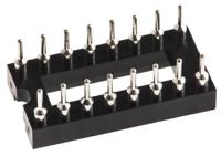 ar-16-hzl-tt ASSMANN WSW 2.54mm Pitch Vertical 16 Way, Through Hole Turned Pin Open Frame IC Dip Socket, 3A