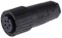 932841100-cm-06-ea-14s-5-s Hirschmann, Silver 5 Way Cable Mount MIL Spec Circular Connector ReceptacleBlack, Socket Contacts,Shell Size 14, Screw