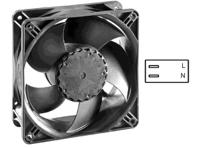 axiaci120-00213 ebm-papst AxiACi 120 Series Axial Fan, 115 V ac, 230 V ac, AC Operation, 110m³/h, 3.6W, IP65, 120 x 120 x 38mm