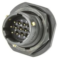 62gb-57a12-10pn Amphenol Limited, 62GB 10 Way Panel Mount MIL Spec Circular Connector Receptacle, Pin Contacts,Shell Size 12, Bayonet