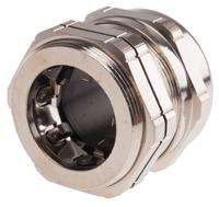 835-4100 RS PRO Metallic Nickel Plated Brass Cable Gland, PG36 Thread, 22mm min., 32mm max., IP68