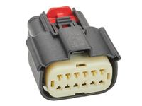 33472-1206 Molex, MX150 Automotive Connector Socket Black Cable Mount 12 Way, Crimp Termination