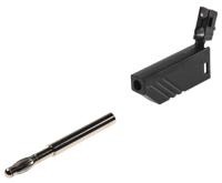 934100100 Hirschmann Test & Measurement Black Male Banana Plug, 4 mm Connector, Screw Termination, 16A, 60V dc, Nickel Plating