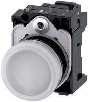 3su1106-6aa60-3aa0 Siemens, SIRIUS ACT 3SU11, Panel Mount White LED Indicator, 22mm Cutout, Round, 230V ac