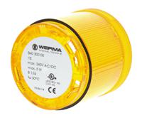 84030000 Werma 840 Series Yellow Steady Effect Beacon Unit, 12 → 240 V ac/dc, Filament Bulb, AC, DC, IP54