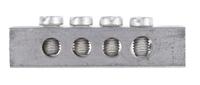 425-544 RS PRO 4-Way Double Screw Earth Terminal Block, 0 to 16mm², 0 → 16 AWG Wire, Screw Down, Brass Housing