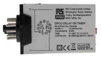 178-5025 RS PRO Plug In Timer Relay, 12 → 240V ac/dc, 0.1 s → 10days, 1-Function, DPDT