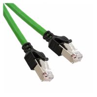 09459711104 HARTING, 3m Cat5e, Green RJ45 to Male RJ45 Male, SF/UTP Shielded, Terminated PUR Sheath