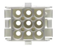 350782-1 TE Connectivity, Universal MATE-N-LOK Female Connector Housing, 6.35mm Pitch, 9 Way, 3 Row