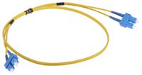 536-6715 RS PRO SC to SC Duplex Single Mode OS1 Fibre Optic Cable, 9/125μm, Yellow, 1m