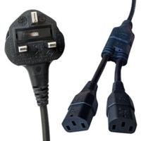 558-963 RS PRO Right Angle IEC C13 Socket to Straight Power Cord, 2.5m