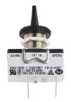 631nh2 APEM Toggle Switch, Panel Mount, On-Off, SPST, Tab Terminal