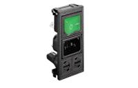 bzv03z000075 Bulgin C14 Vertical Panel Mount IEC Connector Male, 10A