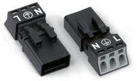 890-213 WAGO 890 Series Lighting Connector, 3-Pole, Male, 3-Way, Flush Mount, 16A