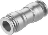 npqr-d-q8-e Festo NPQR Series Straight Tube-to-Tube Adaptor, Push In 8 mm to 8 mm, Tube-to-Tube Connection Style, 8085699
