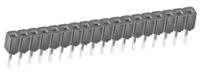ces-118-01-t-s Samtec CES Series Straight Through Hole Mount PCB Socket, 18-Contact, 1-Row, 2.54mm Pitch, Through Hole Termination