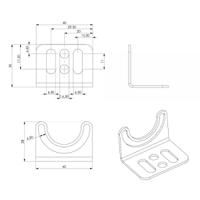 210200-12 LED2WORK Clamp Type Lighting Mounting Bracket for LED Lamps