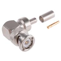 r141182000w Radiall, Plug Cable Mount BNC Connector, 50Ω, Crimp Termination, Right Angle Body