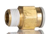 kq2h10-02as SMC Pneumatic Straight Threaded-to-Tube Adapter, R 1/4 Male, Push In 10 mm